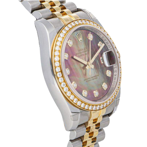 Rolex Datejust 116243BKMDJ 36MM Mother of Pearl Silver-tone Case - Image 3