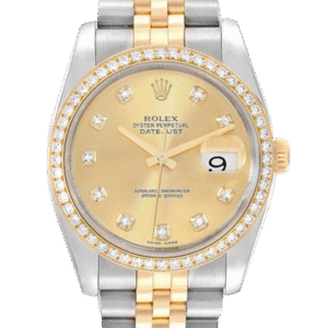 Rolex Datejust 116243CDJ 36MM Champagne Dial Silver-tone Case