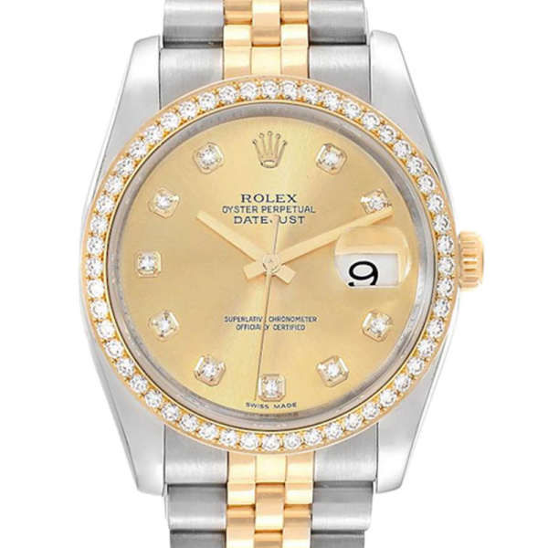 Rolex Datejust 116243CDJ 36MM Champagne Dial Silver-tone Case