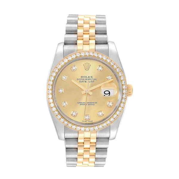 Rolex Datejust 116243CDJ 36MM Champagne Dial Silver-tone Case - Image 2