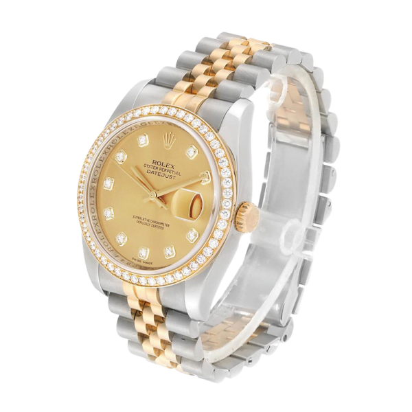 Rolex Datejust 116243CDJ 36MM Champagne Dial Silver-tone Case - Image 3