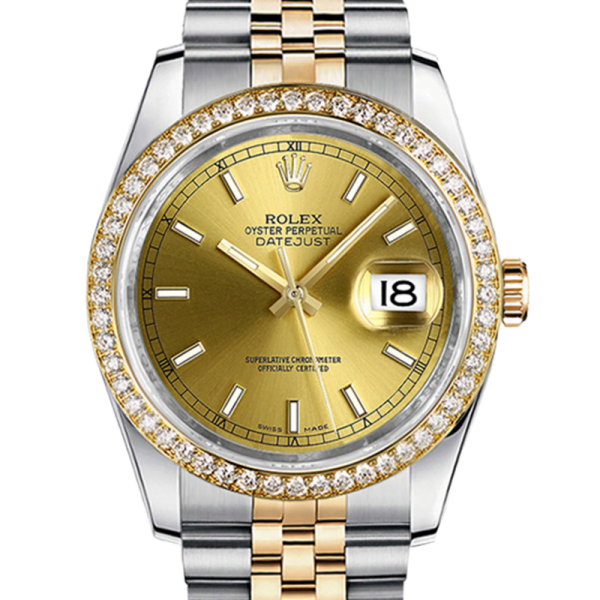 Rolex Datejust 116243CSJ 36MM Champagne Dial Silver-tone Case