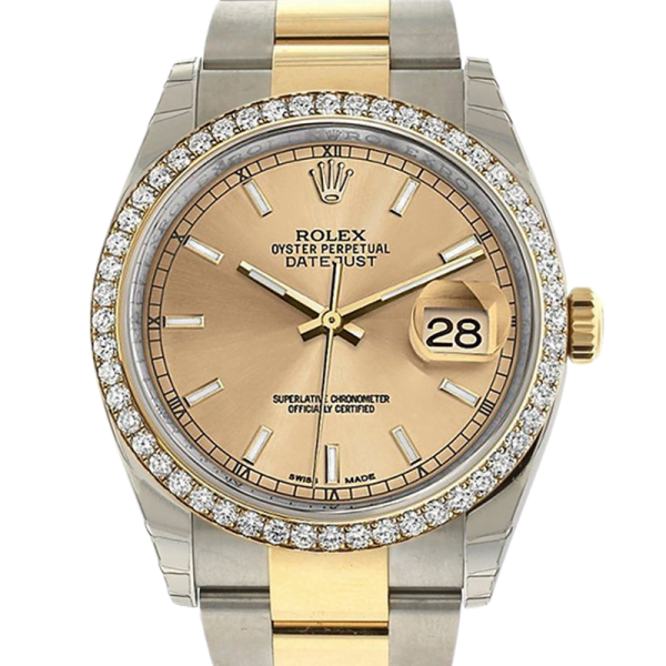 Rolex Datejust 116243CSO 36MM Champagne Dial Silver-tone Case
