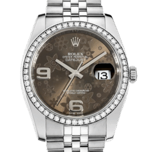 Rolex Datejust 116244BFAJ 36MM Bronze Floral Dial Silver-tone Case
