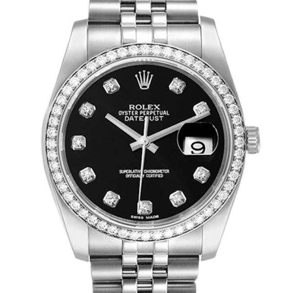 Rolex Datejust 116244BKDJ 36MM Black Dial Silver-tone Case