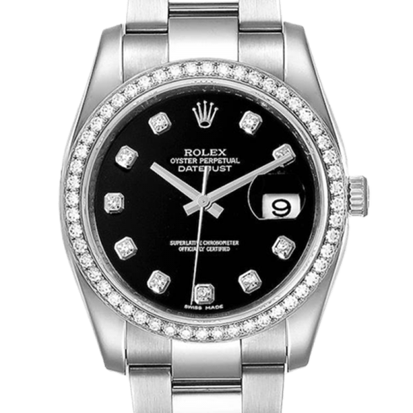 Rolex Datejust 116244BKDO 36MM Black Dial Silver-tone Case