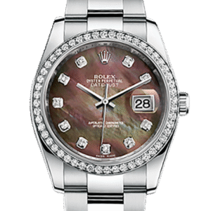 Rolex Datejust 116244BKMDO 36MM Mother of Pearl Silver-tone Case