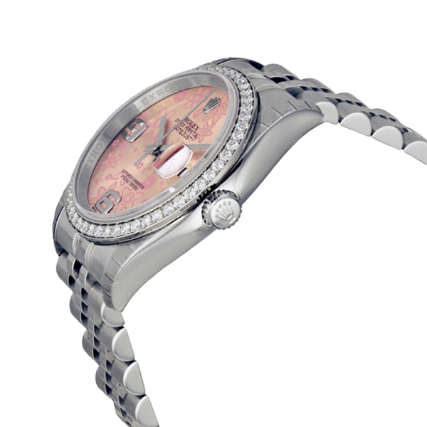 Rolex Datejust 116244PFAJ 36MM Pink Floral Dial Silver-tone Case - Image 3