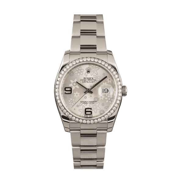 Rolex Datejust 116244SFAO 36MM Silver Floral Dial Silver-tone Case - Image 2