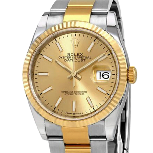 Rolex Datejust 126233CSO 36MM Champagne Dial Silver-tone Case