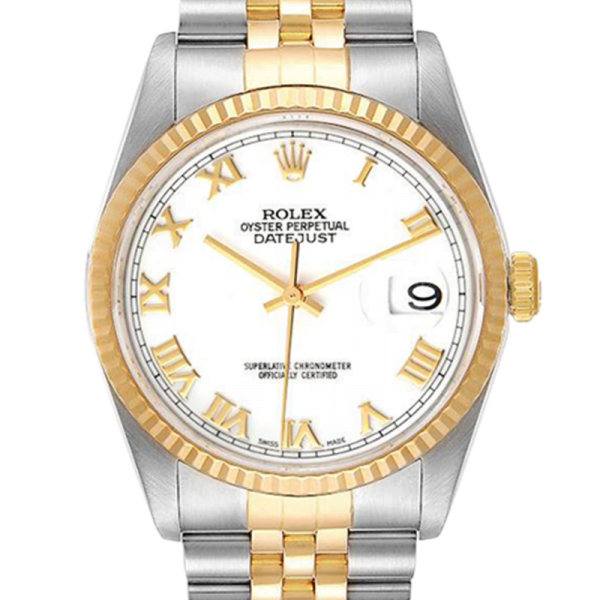 Rolex Datejust 16233WRJ 36MM Black Dial Silver-tone Case