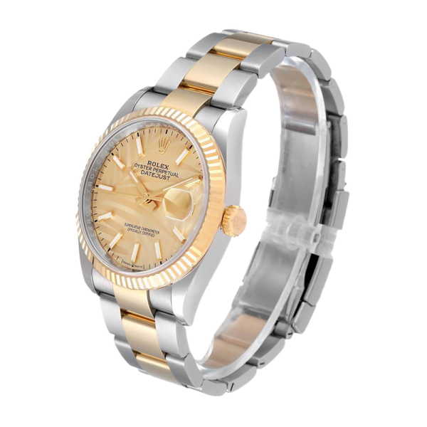 Rolex Datejust M126233-0038 36MM Gold Dial Silver-tone Case - Image 3