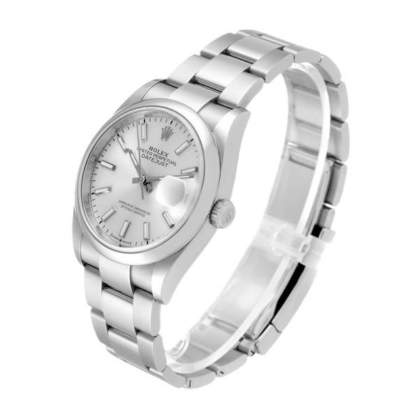 Rolex Datejust m126200-0002 36MM Silver Floral Dial Silver-tone Case - Image 2