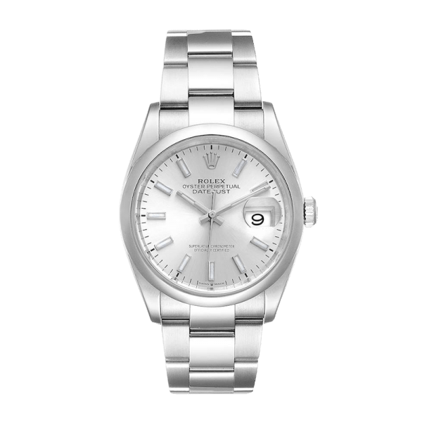 Rolex Datejust m126200-0002 36MM Silver Floral Dial Silver-tone Case - Image 3