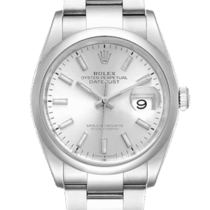 Rolex Datejust m126200-0002 36MM Silver Floral Dial Silver-tone Case