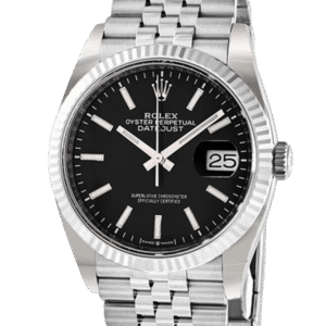 Rolex Datejust m126200-0003 36MM Black Dial Silver-tone Case