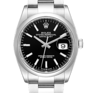 Rolex Datejust m126200-0004 36MM Black Dial Silver-tone Case