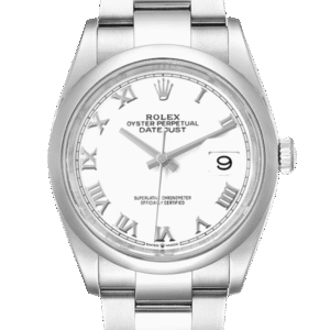 Rolex Datejust m126200-0008 36MM White Dial Silver-tone Case