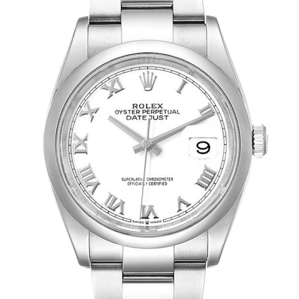 Rolex Datejust m126200-0008 36MM White Dial Silver-tone Case