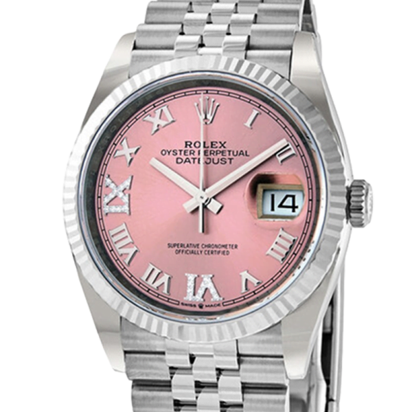 Rolex Datejust m126234-0031 36MM Pink Dial Silver-tone Case