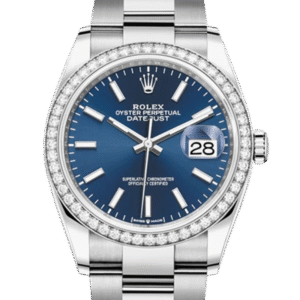 Rolex Datejust m126284rbr-0010 36MM Blue Dial Silver-tone Case