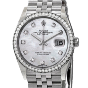 Rolex Datejust m126284rbr-0011 36MM Mother of Pearl Dial Silver-tone Case