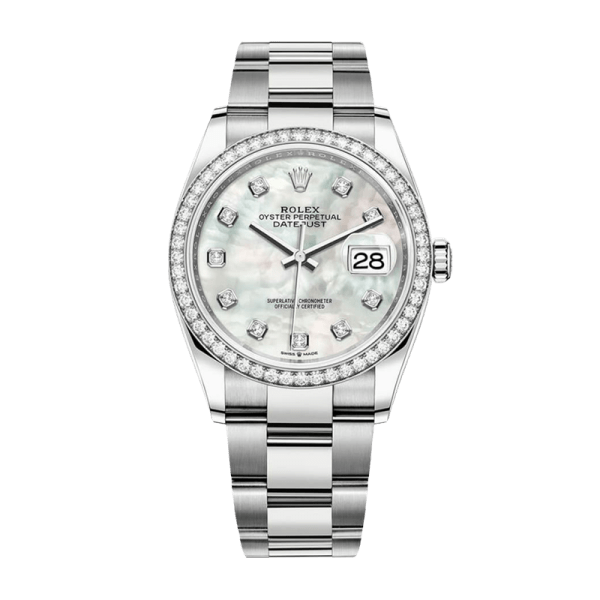 Rolex Datejust m126284rbr-0012 36MM Mother of Pearl Dial Silver-tone Case - Image 2