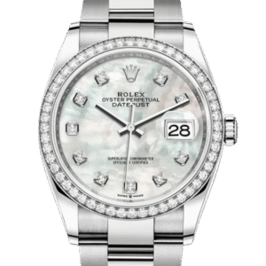 Rolex Datejust m126284rbr-0012 36MM Mother of Pearl Dial Silver-tone Case