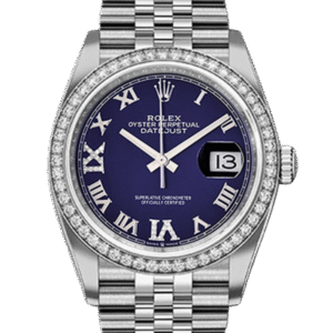 Rolex Datejust m126284rbr-0013 36MM Blue Dial Silver-tone Case