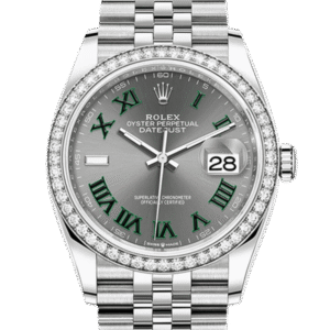 Rolex Datejust m126284rbr-0037 36MM Gray Dial Silver-tone Case