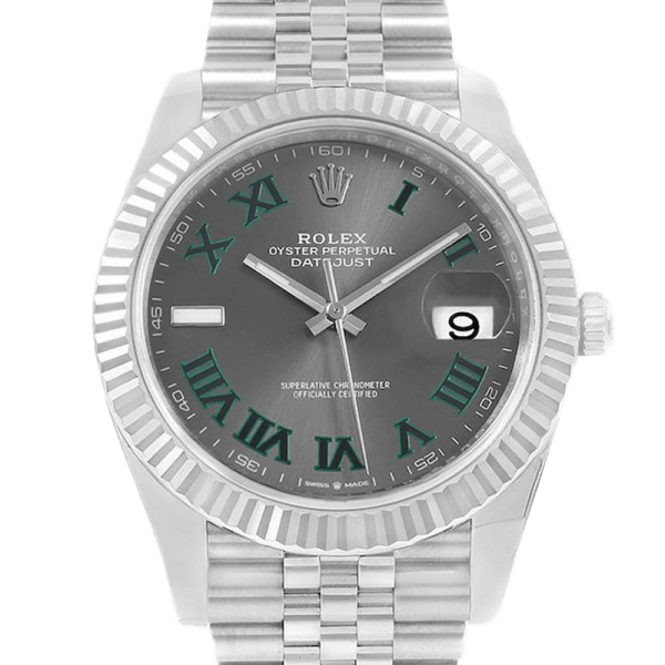 Rolex Datejust m126334-0022 41MM Wimbledon Dial Silver-tone Case