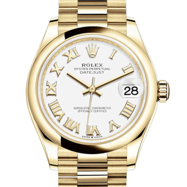 Rolex Datejust m278248-0020 31MM White Dial Gold-tone Case
