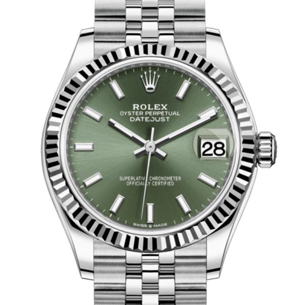 Rolex Datejust m278274-0018 31MM Green Dial Silver-tone Case
