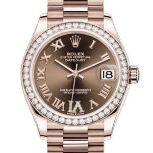 Rolex Datejust m279135rbr-0014 28MM Green Dial Rose Gold-tone Case