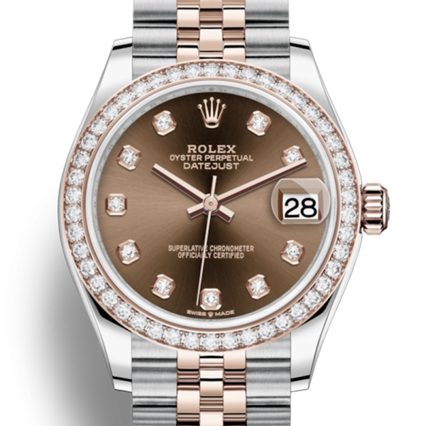 Rolex Datejust m278381rbr-0028 31MM Chocolate Dial Silver-tone Case