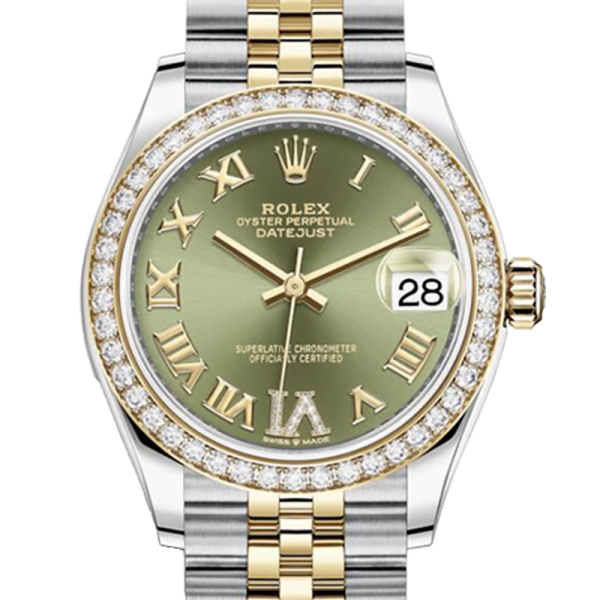 Rolex Datejust m278383rbr-0016 31MM Green Dial Silver-tone Case