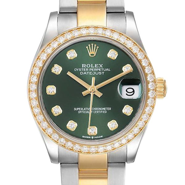 Rolex Datejust m278383rbr-0029 31MM Green Dial Silver-tone Case