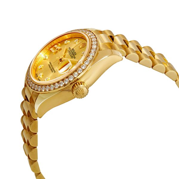 Rolex Datejust m279138rbr-0006 28MM Champagne Diamond Dial Gold-tone Case - Image 3