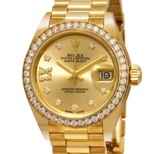 Rolex Datejust m279138rbr-0006 28MM Champagne Diamond Dial Gold-tone Case