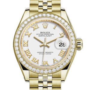 Rolex Datejust m279138rbr-0032 28MM White Dial Gold-tone Case