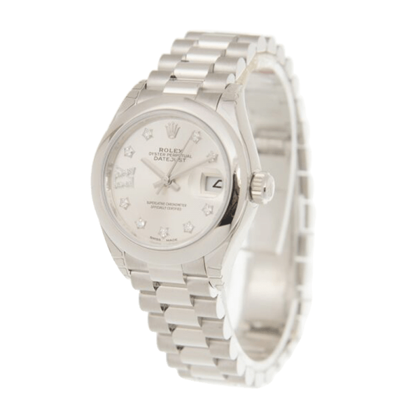 Rolex Datejust m279166-0001 28MM Silver Diamond Dial Silver-tone Case - Image 3