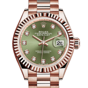 Rolex Datejust m279175-0009 28MM Green Dial Rose Gold-tone Case
