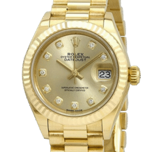 Rolex Datejust m279178-0017 28MM Champagne Dial Gold-tone Case