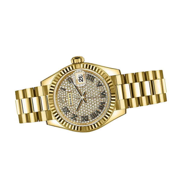 Rolex Datejust m279178-0031 28MM Diamond Paved Dial Gold-tone Case - Image 3