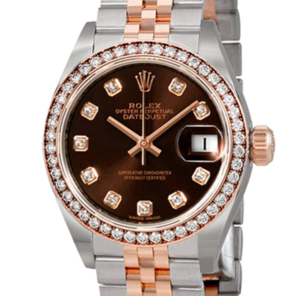 Rolex Datejust m279381rbr-0011 28MM Chocolate Dial Silver-tone Case