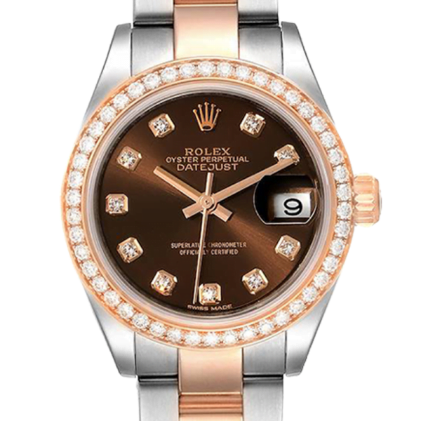 Rolex Datejust m279381rbr-0012 28MM Chocolate Dial Silver-tone Case