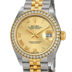 Rolex Datejust m279383rbr-0009 28MM Champagne Dial Silver-tone Case