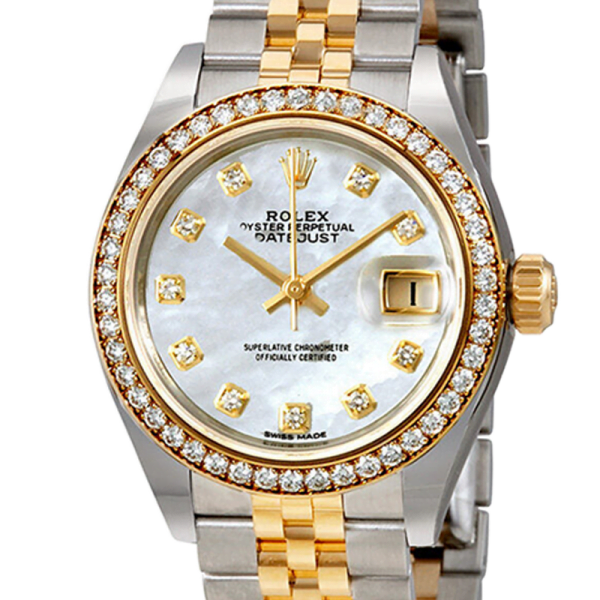 Rolex Datejust m279383rbr-0019 28MM Mother of Pearl Dial Silver-tone Case