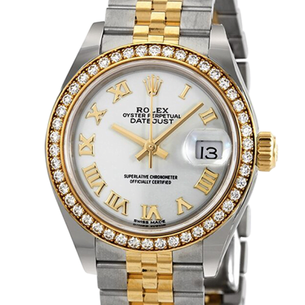 Rolex Datejust m279383rbr-0023 28MM White Dial Silver-tone Case