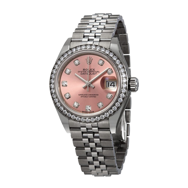 Rolex Datejust m279384rbr-0003 28MM Pink Dial Silver-tone Case - Image 2